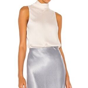 Vince draped chiffon turtleneck NWT